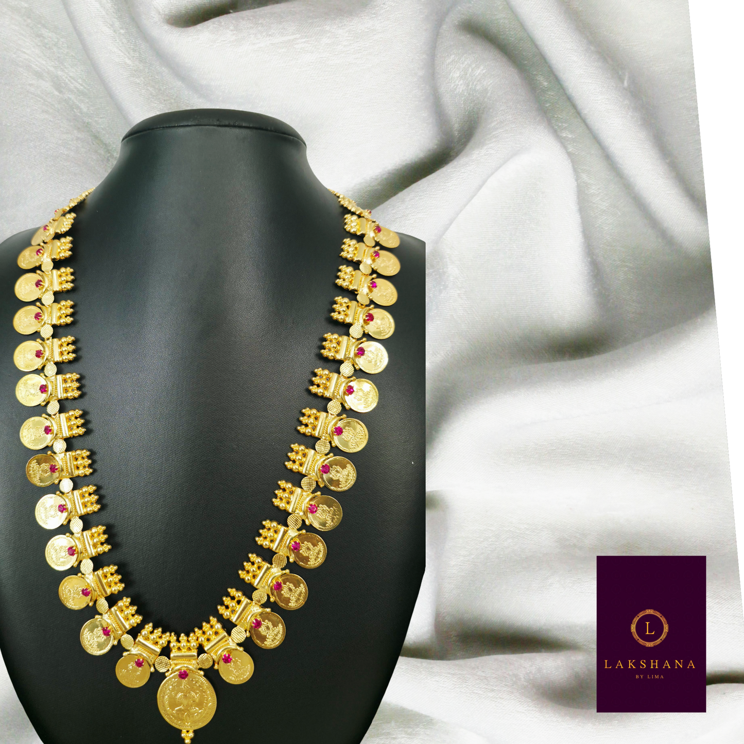 Modern Lakshmi Coin Haram with Pendant | Premium Gold Layered Imitation Jewellery