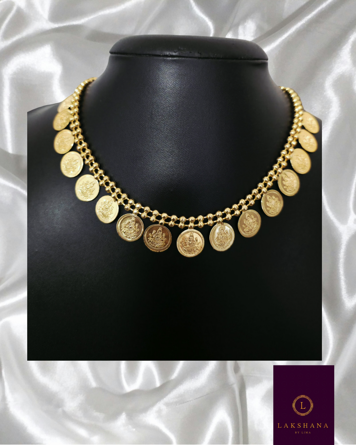 Lakshmi Coin Necklace – One Gram Gold Plated