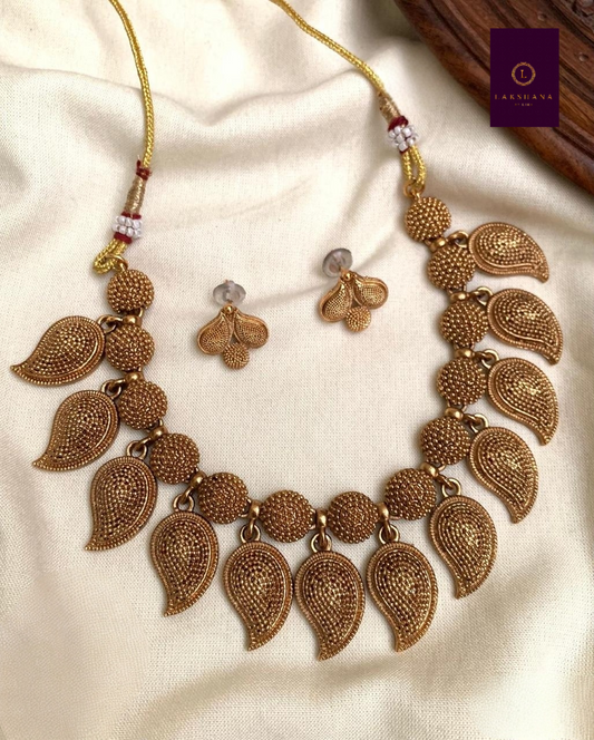 Antique Finish Indian Necklace Set – Ethnic Wedding & Party Wear Jewellery