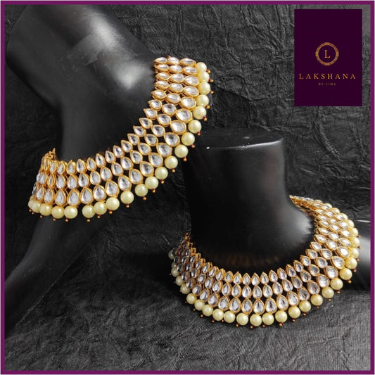 KL01- Premium Kundan anklet set