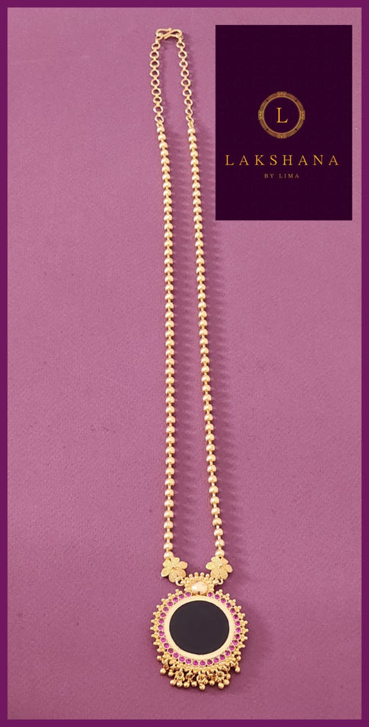 KT_17- Premium Palakka Pendant Long Haram