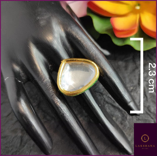 RG18 -  Premium Kundan Adjustable Ring