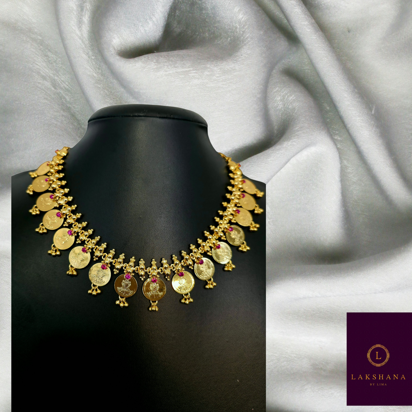 Elegant Kerala Coin Necklace | Ethnic Gold Look Design