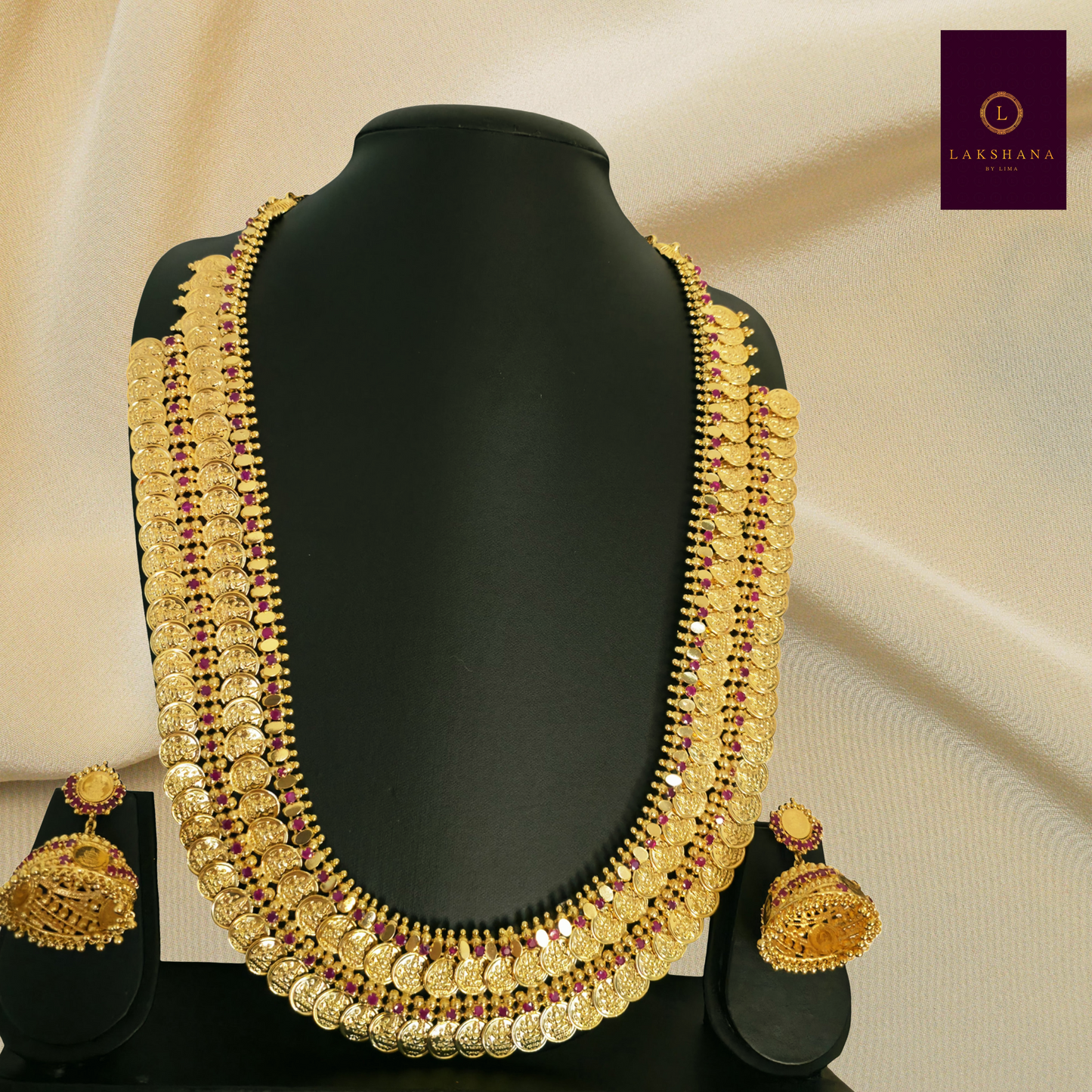 Lakshmy coin long necklace Set