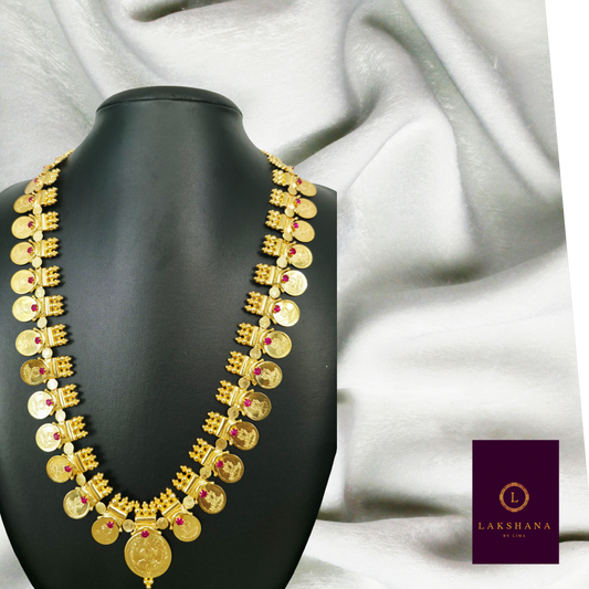 Modern Lakshmi Coin Haram with Pendant | Premium Gold Layered Imitation Jewellery