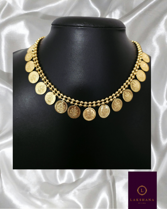 Lakshmi Coin Necklace – One Gram Gold Plated