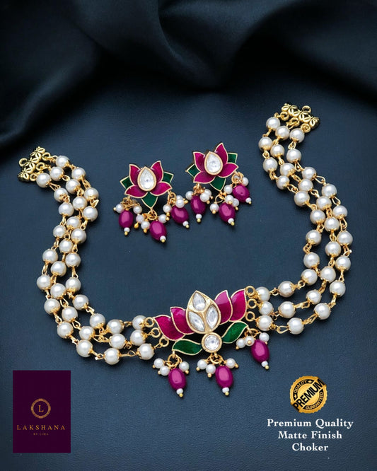 Lotus Necklace Set