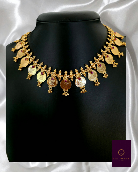 Modern Lakshmi Coin Necklace – Kerala Traditional Design | One Gram Gold Plated