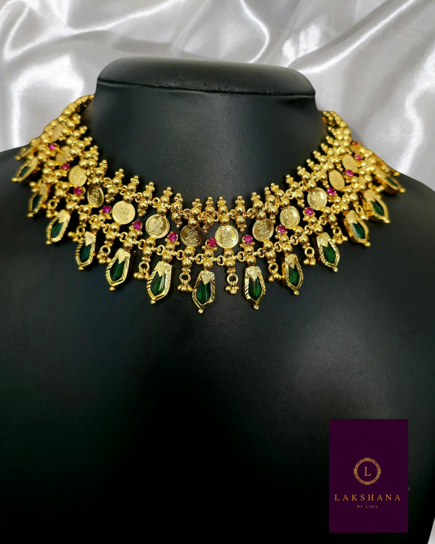 Traditional Nagapadam & Lakshmi Coin Choker – Premium Gold Plated Elegance